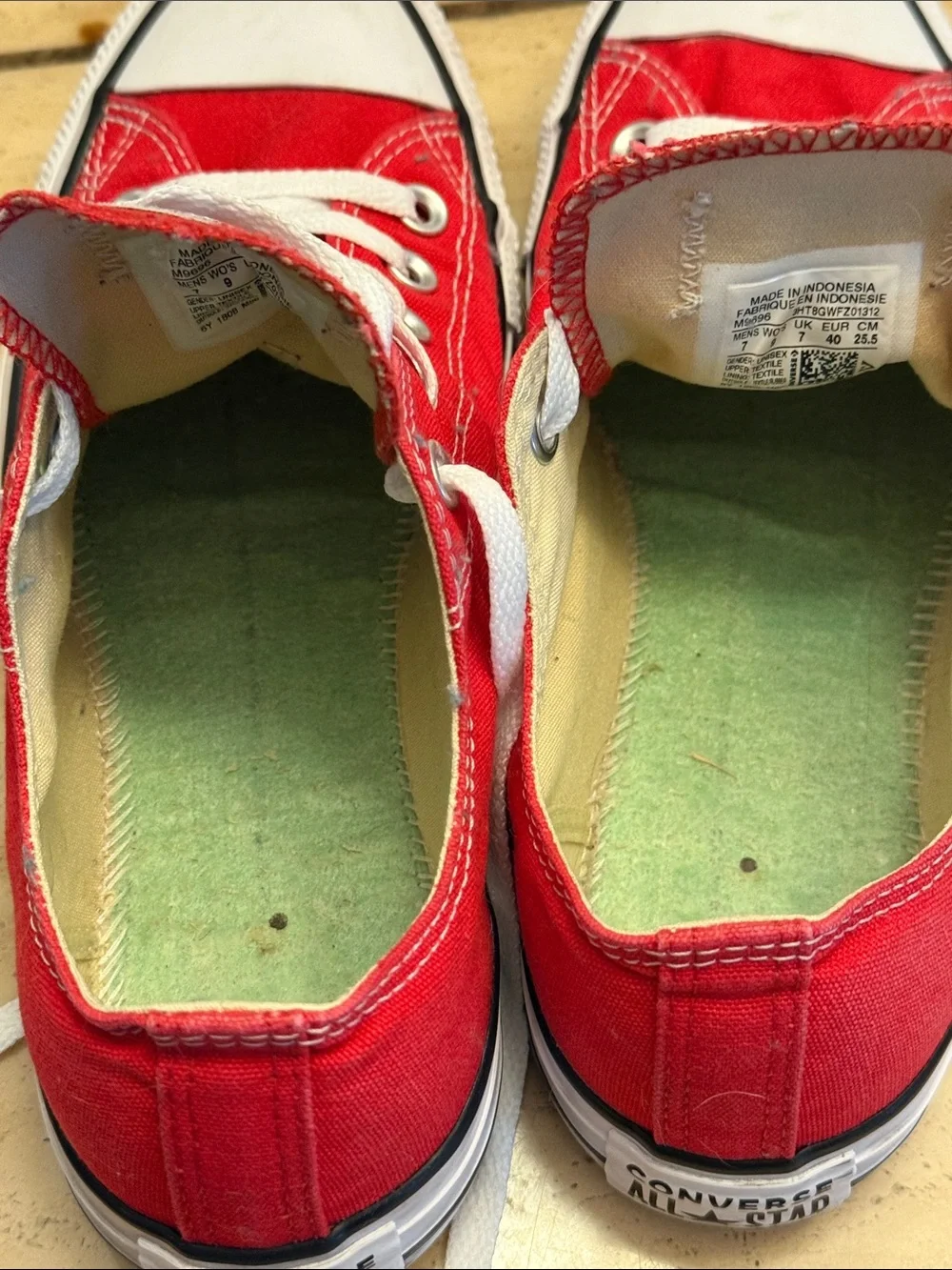 Converse Red Low Top Canvas Sneakers